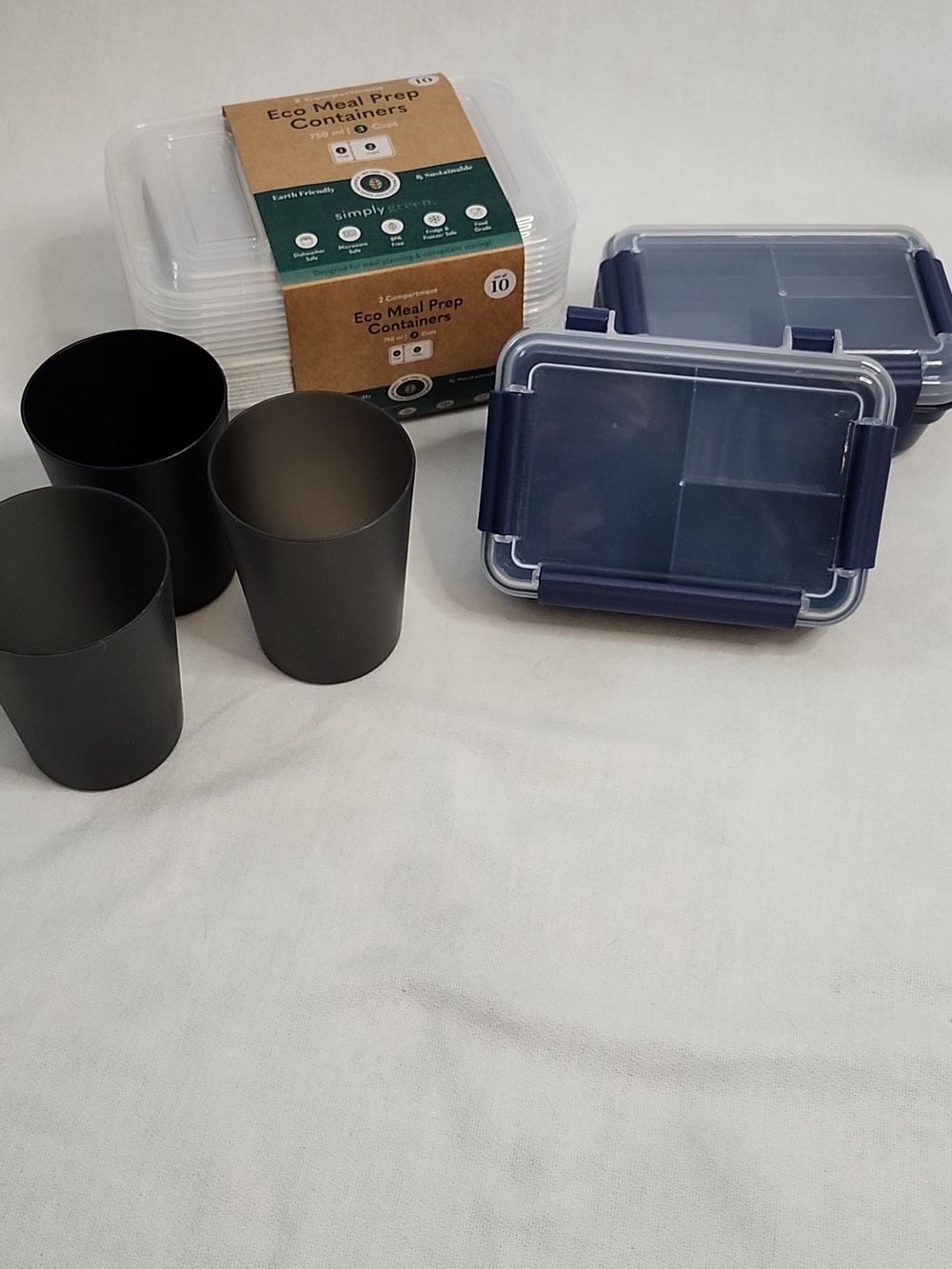 Snap Lock Bento Boxes,  Storage Containers by Simply Green and Bonus Tumblers